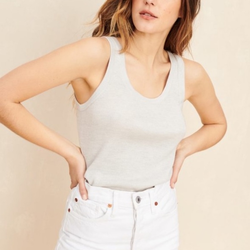 Jenni Kayne Merino Layering Tank in Fog • SZ S